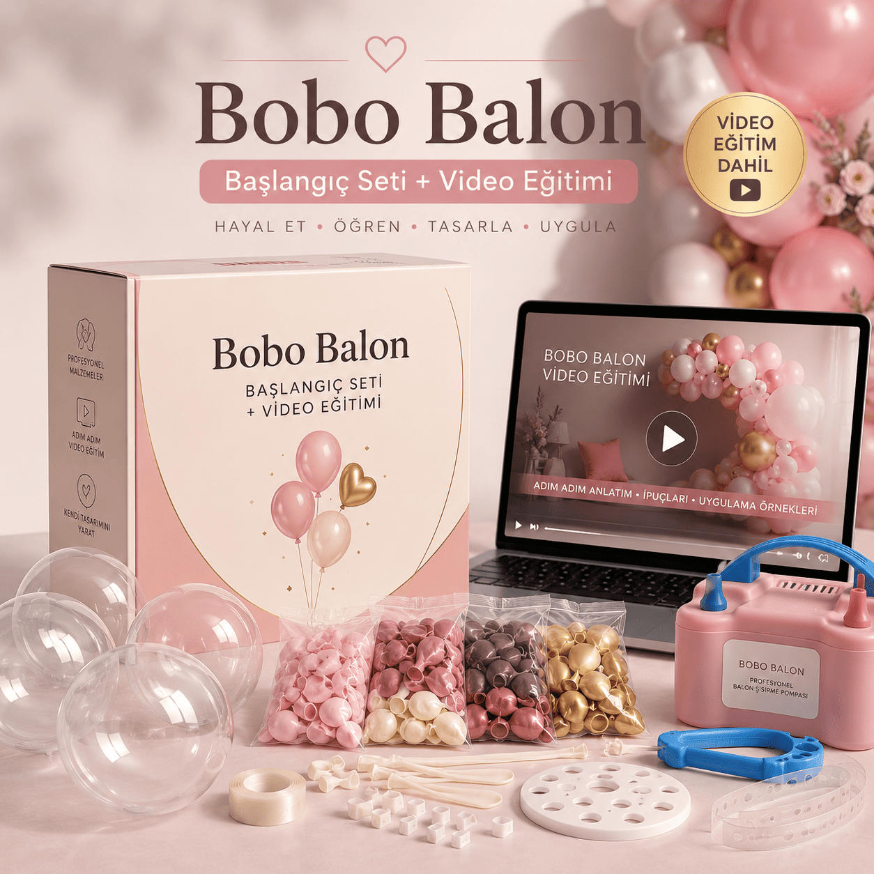 Bobo Balon Başlangıç Seti + Video Eğitimi